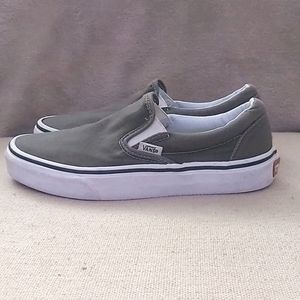 Vans grey slip on sneakers